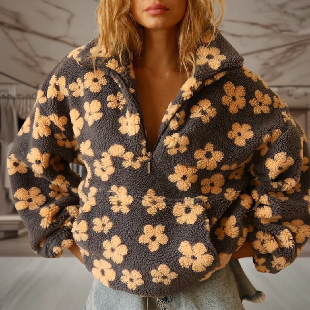Adie | Floral Fleece Sweater