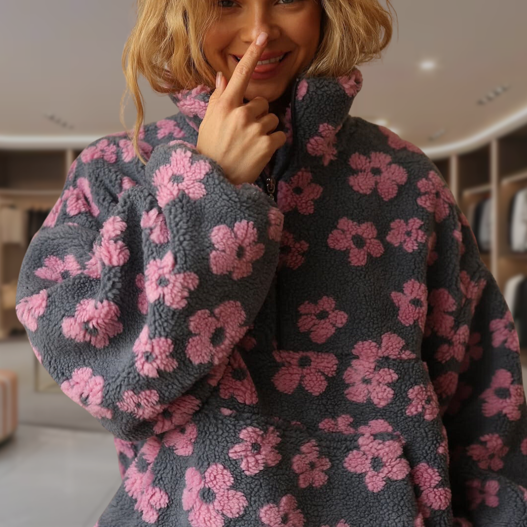 Adie | Floral Fleece Sweater