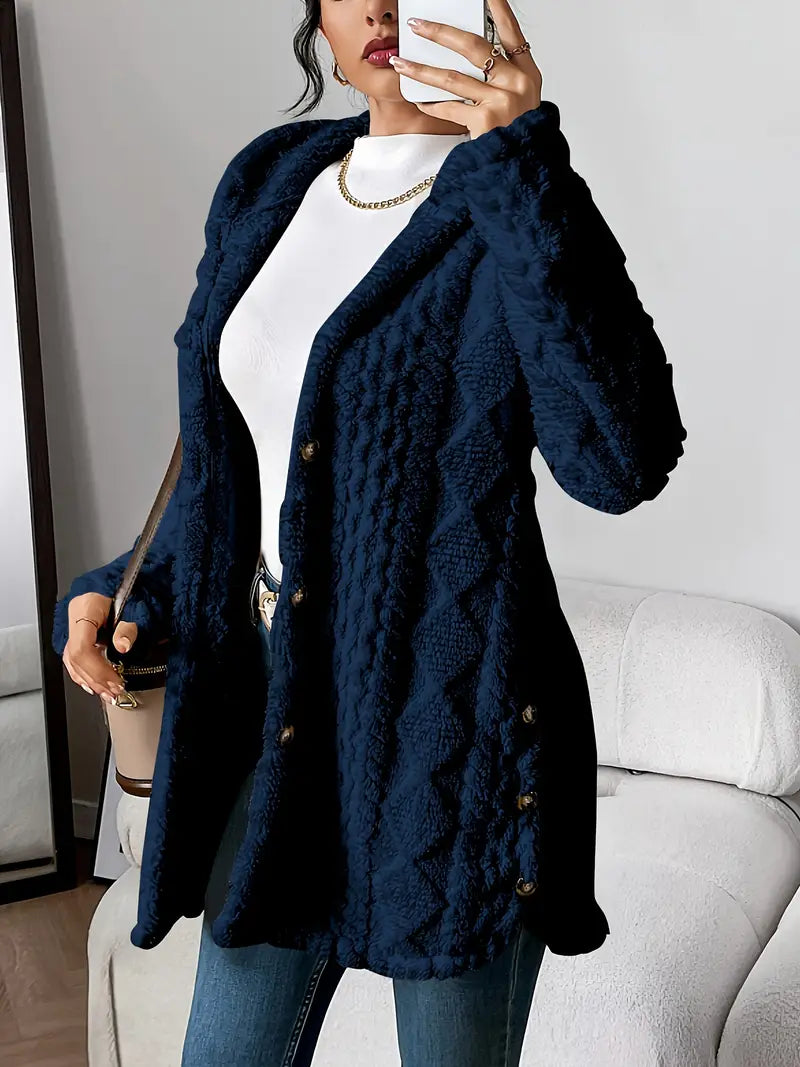Crissy™ | Plush Hooded Cardigan