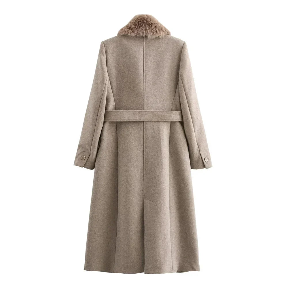 Estelle- Warm Fur Collar Coat