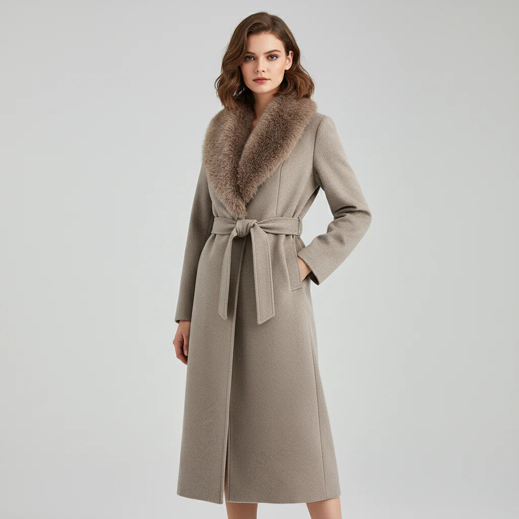 Estelle- Warm Fur Collar Coat