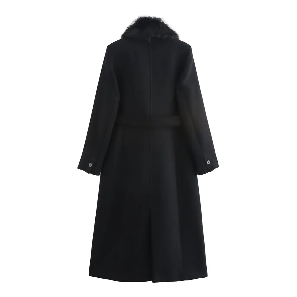 Estelle- Warm Fur Collar Coat