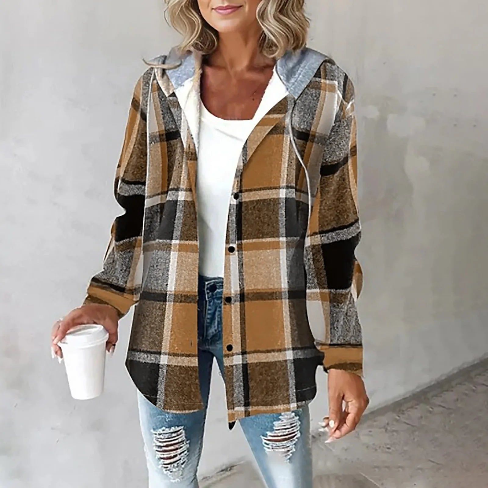 Daniela – Warm & Stylish Plaid Jacket