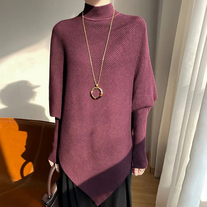 Louisa- Knitted Cowl Neck Sweater