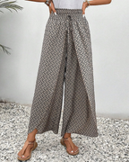 Sahara-Drift Printed Palazzo Trousers