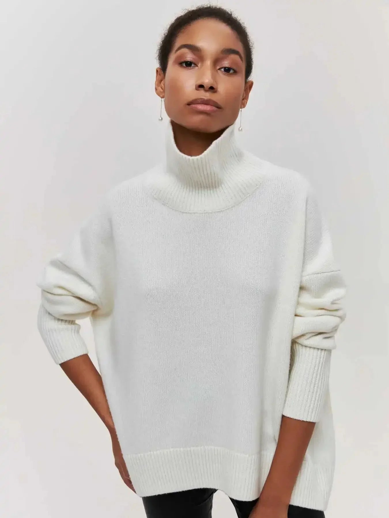 Cittra | Oversized Ribbed Turtleneck Sweater