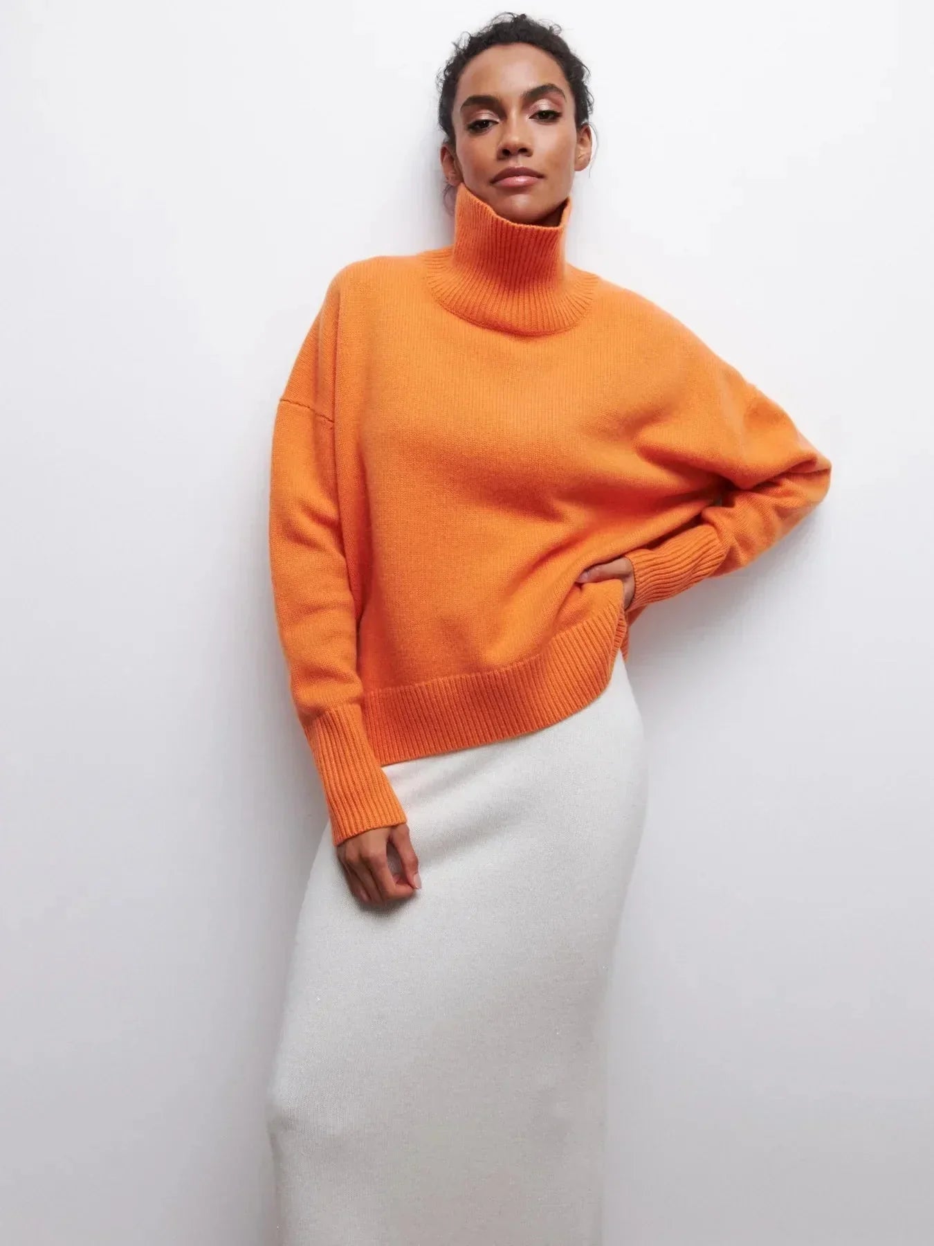 Cittra | Oversized Ribbed Turtleneck Sweater