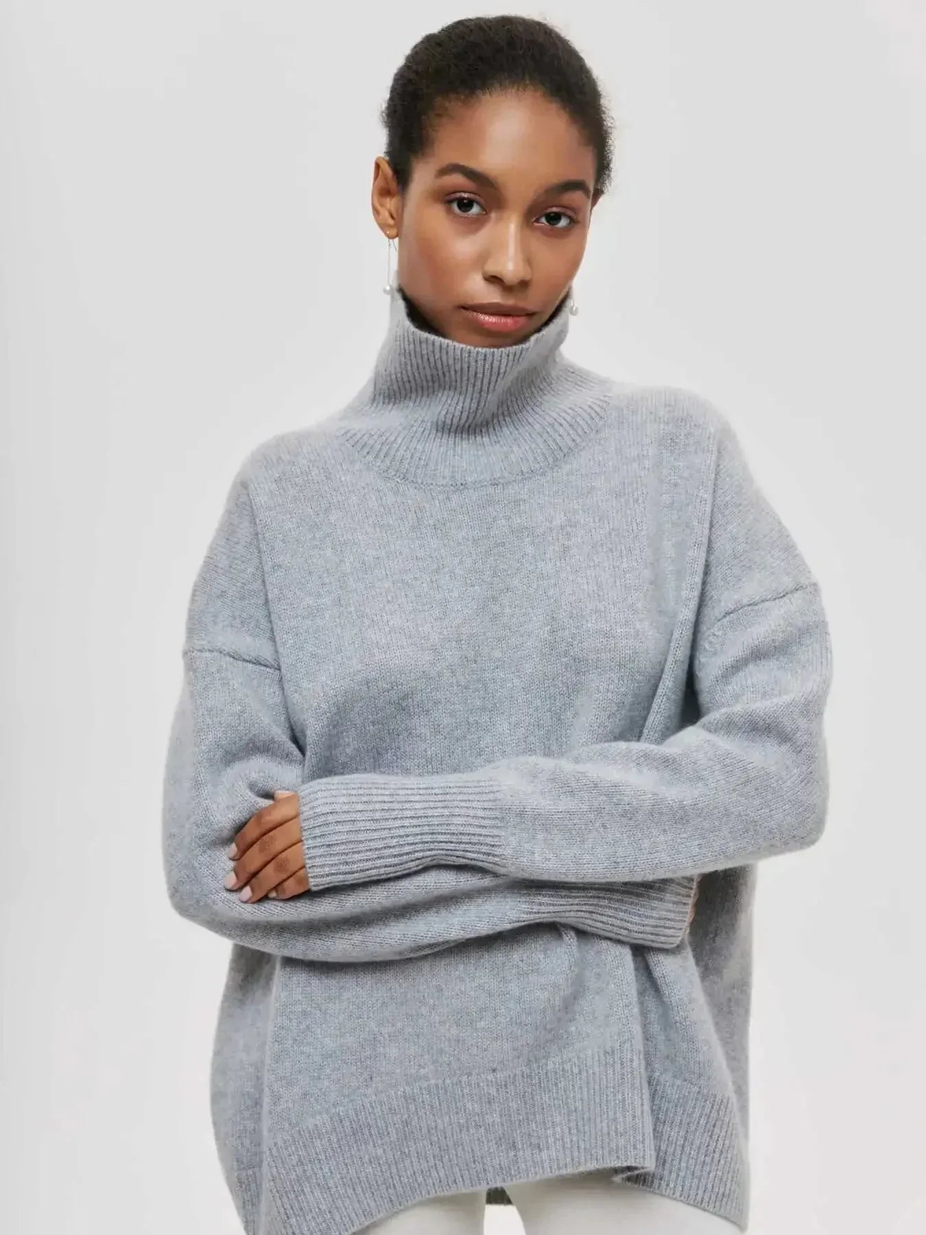 Cittra | Oversized Ribbed Turtleneck Sweater