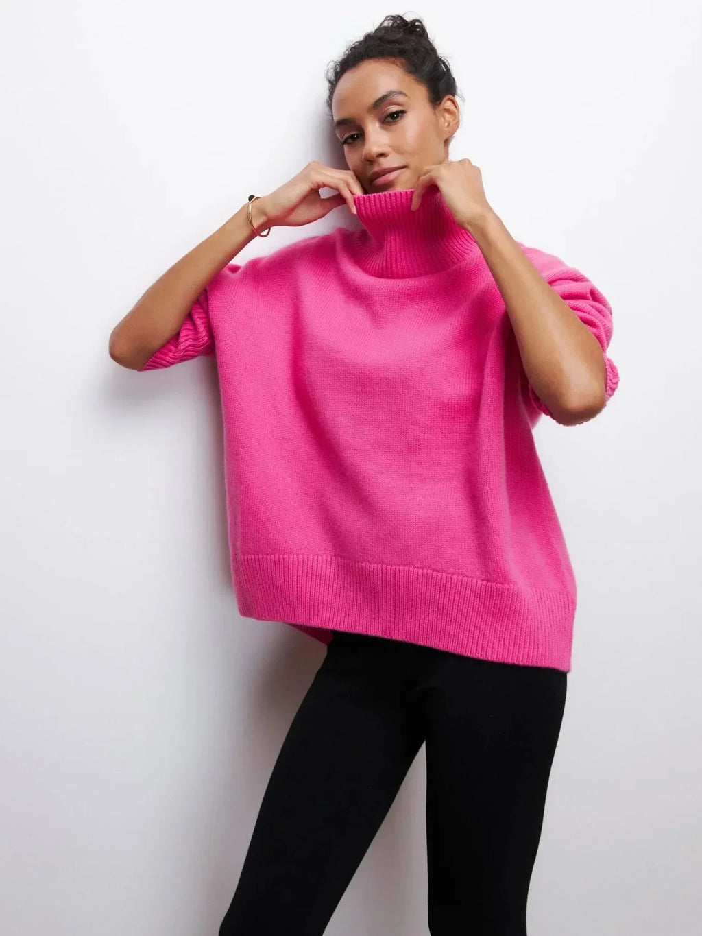 Cittra | Oversized Ribbed Turtleneck Sweater