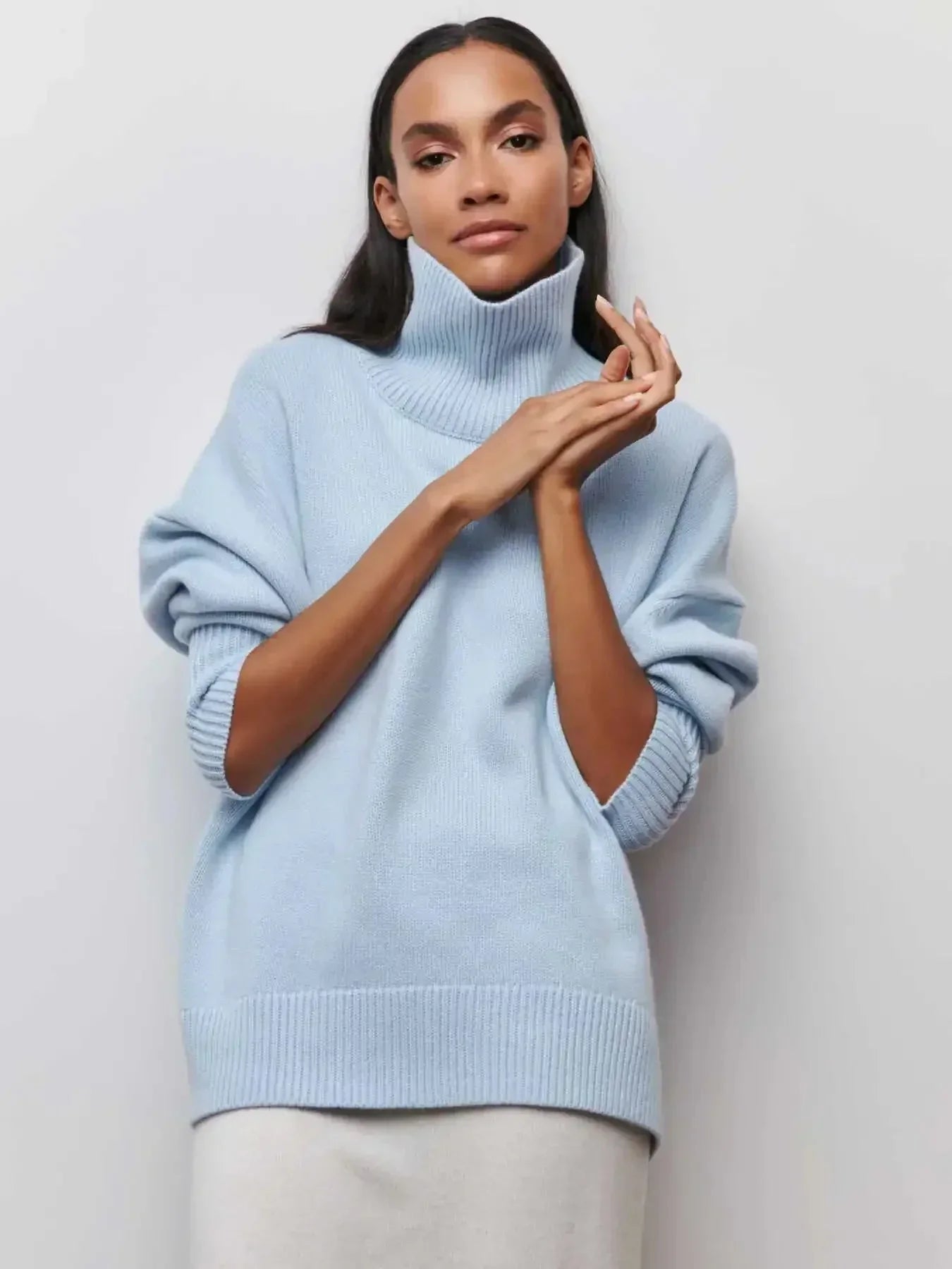 Cittra | Oversized Ribbed Turtleneck Sweater
