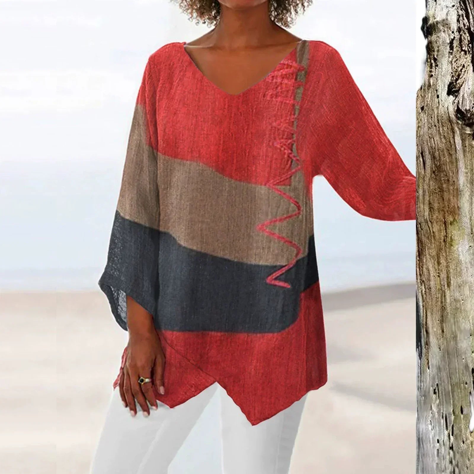 Hélène – Artistic V-Neck Tunic
